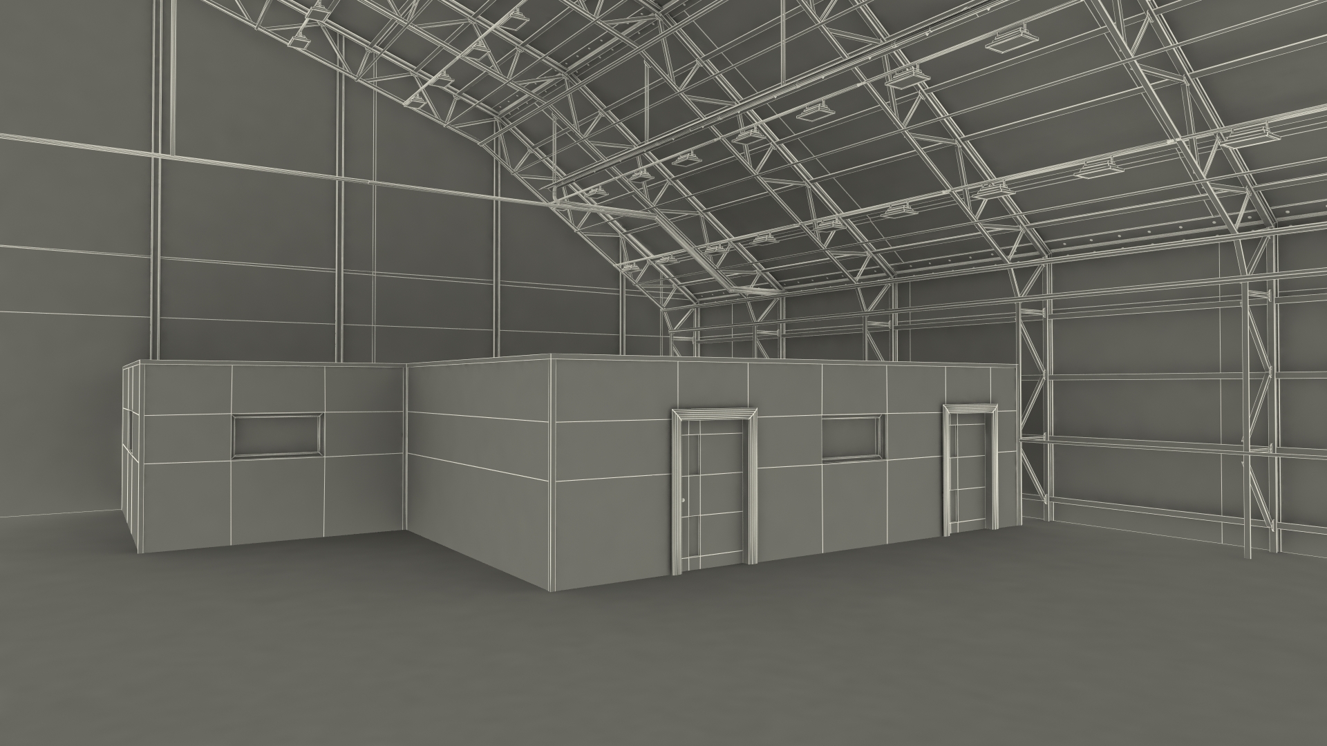 3D model Boeing 727 100 Private Generic Maintained In Aircraft Hangar