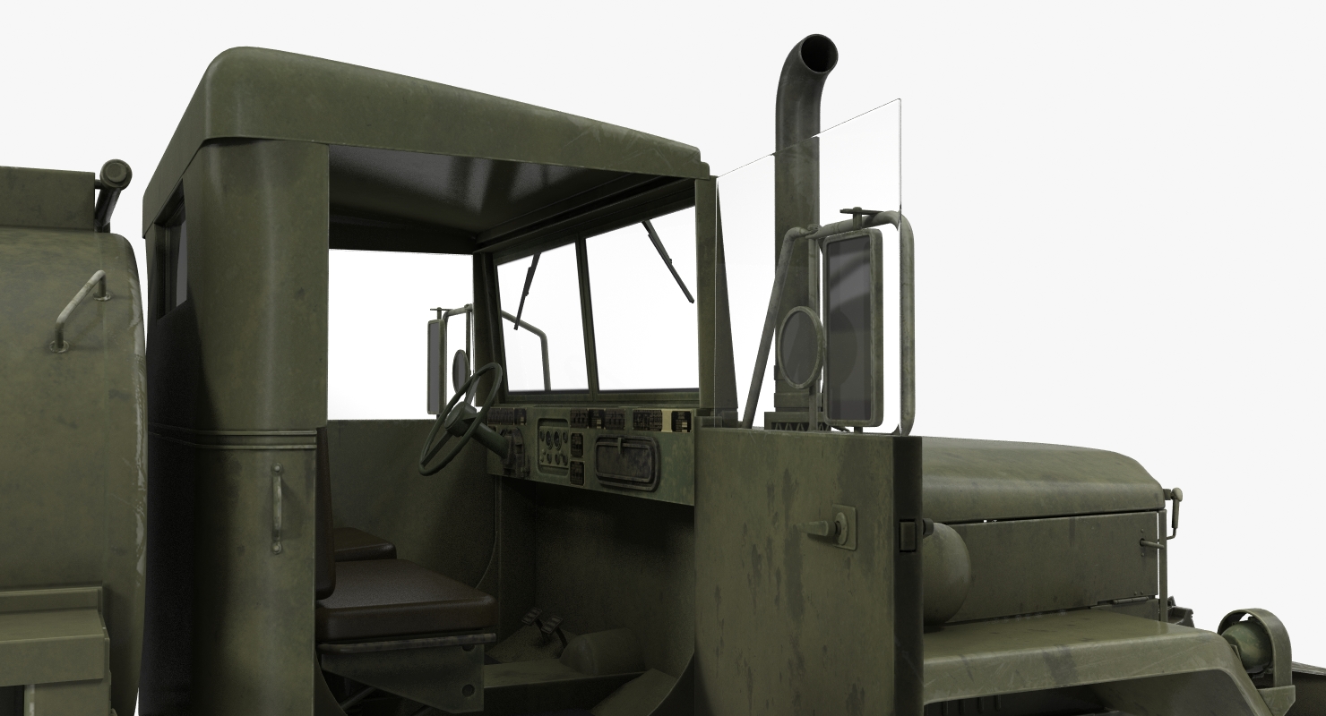 US Army Fuel Tank Truck m49 Rigged 3D model