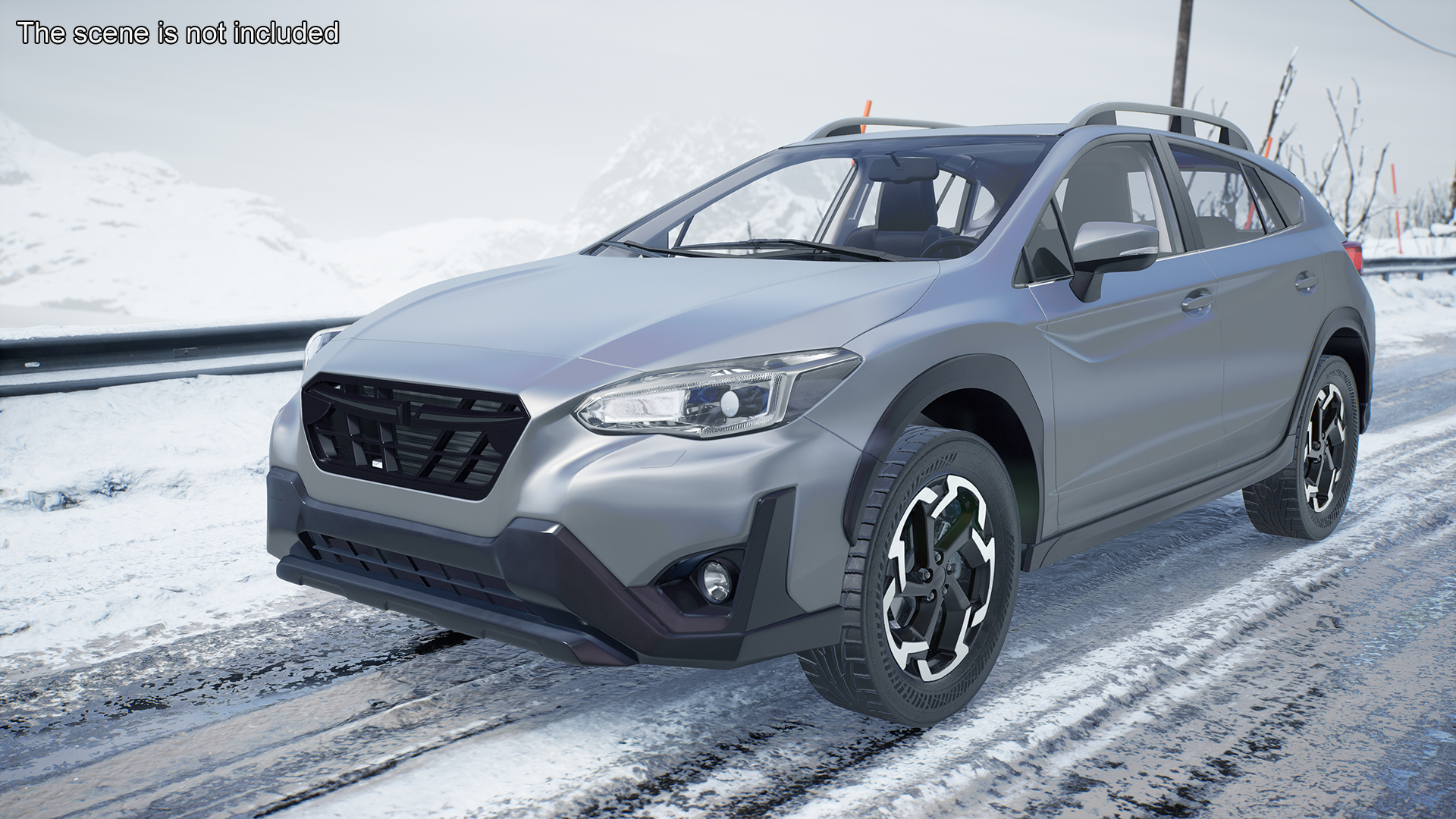 3D Compact Hybrid SUV Gray model