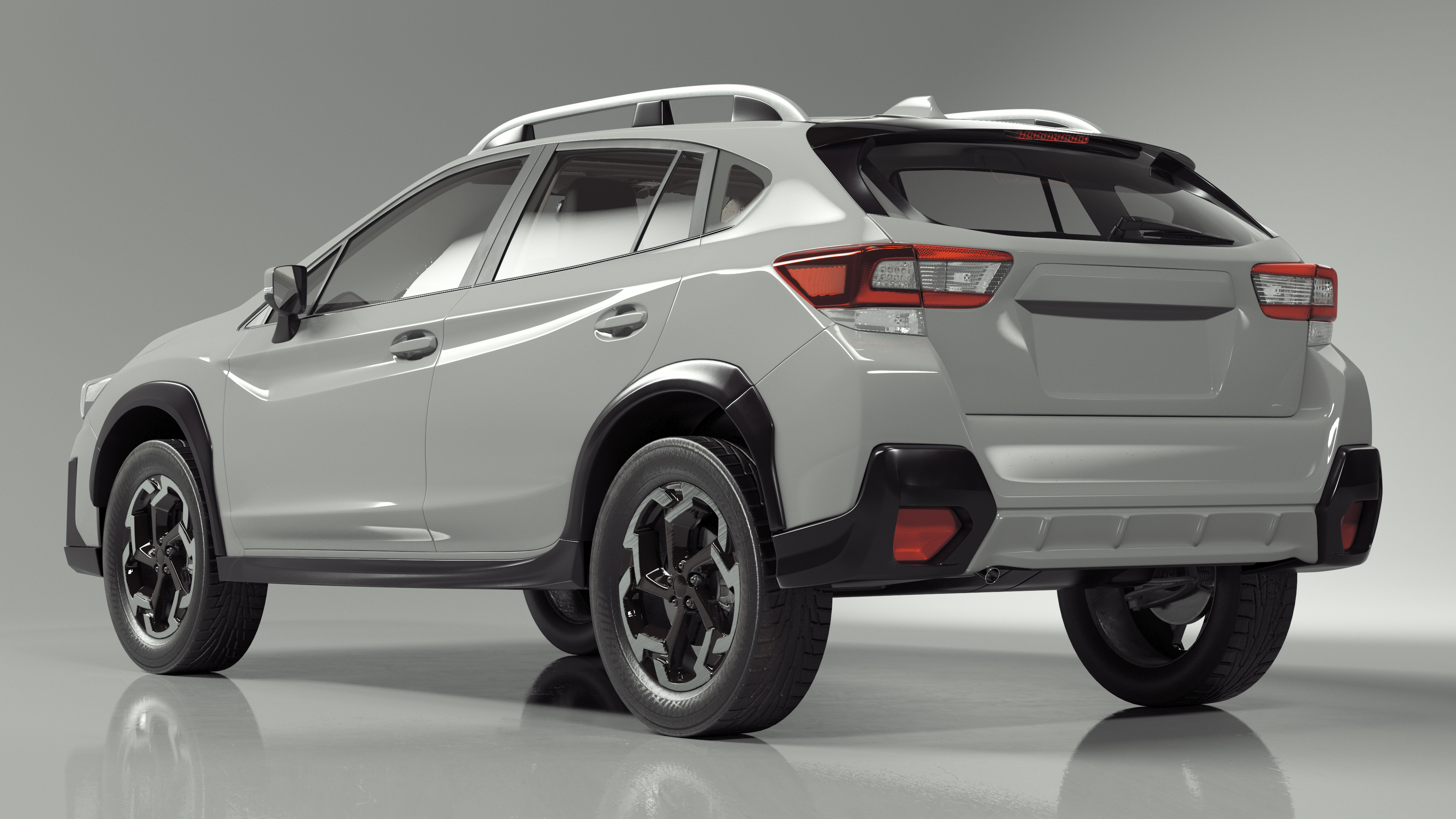 3D Compact Hybrid SUV Gray model