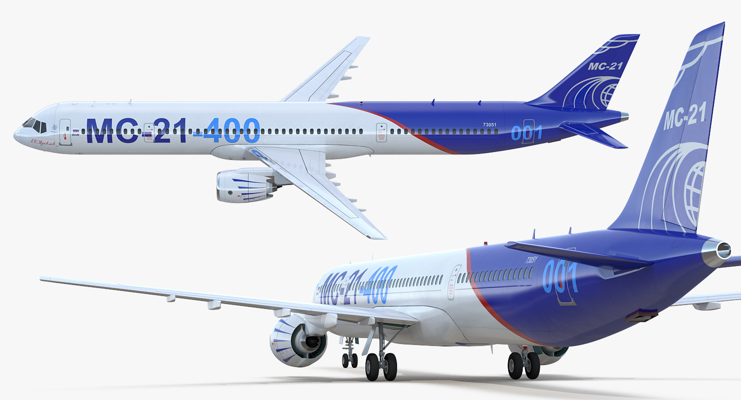 Irkut Airliner MC 21 400 3D model
