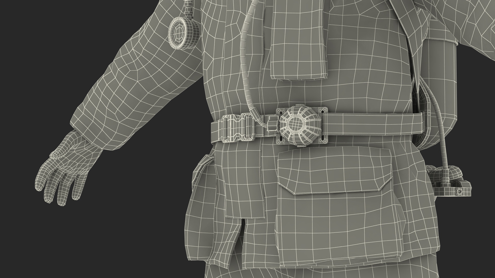 High Visibility Firefighter Suit 3D