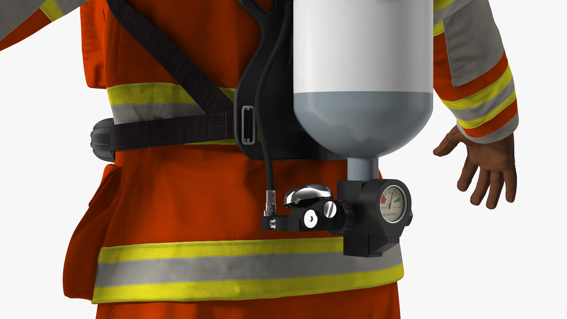 High Visibility Firefighter Suit 3D