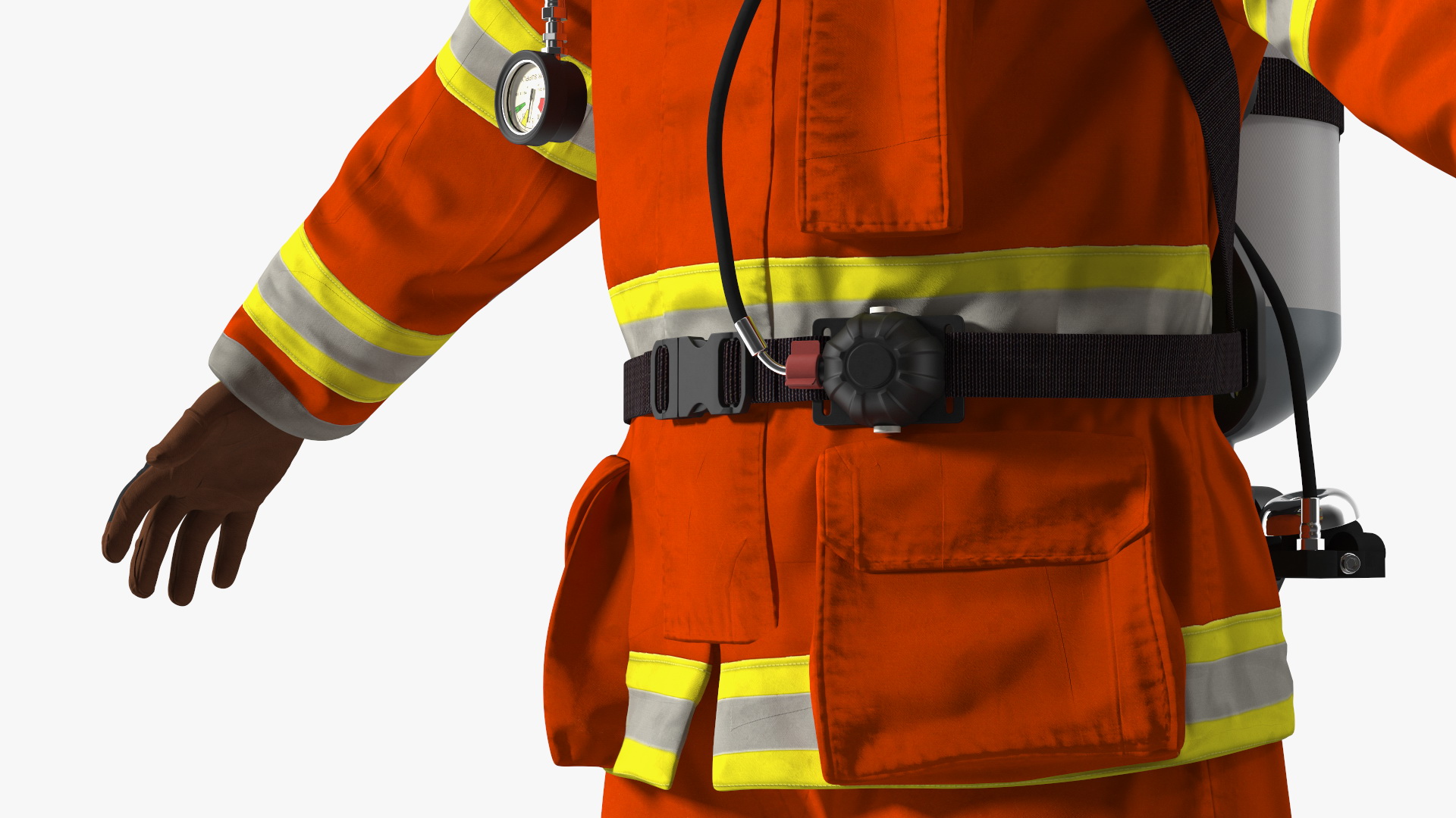 High Visibility Firefighter Suit 3D