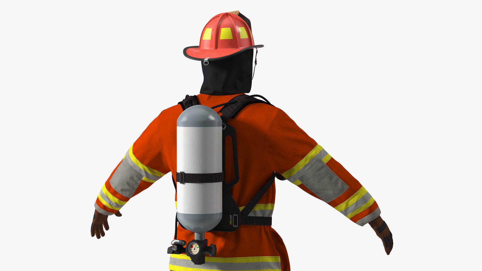 High Visibility Firefighter Suit 3D