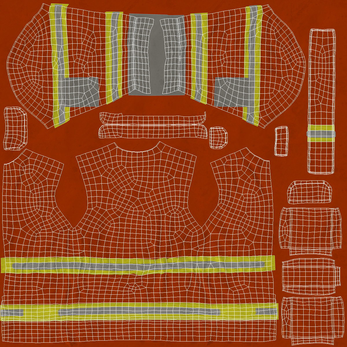 High Visibility Firefighter Suit 3D