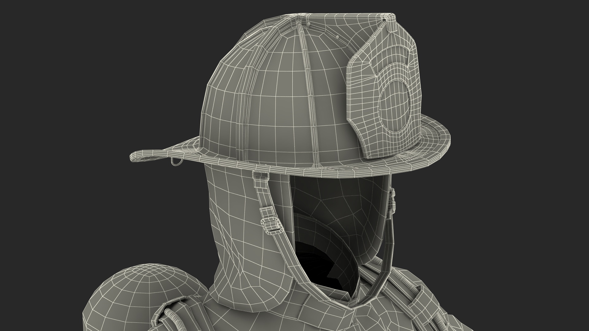 High Visibility Firefighter Suit 3D