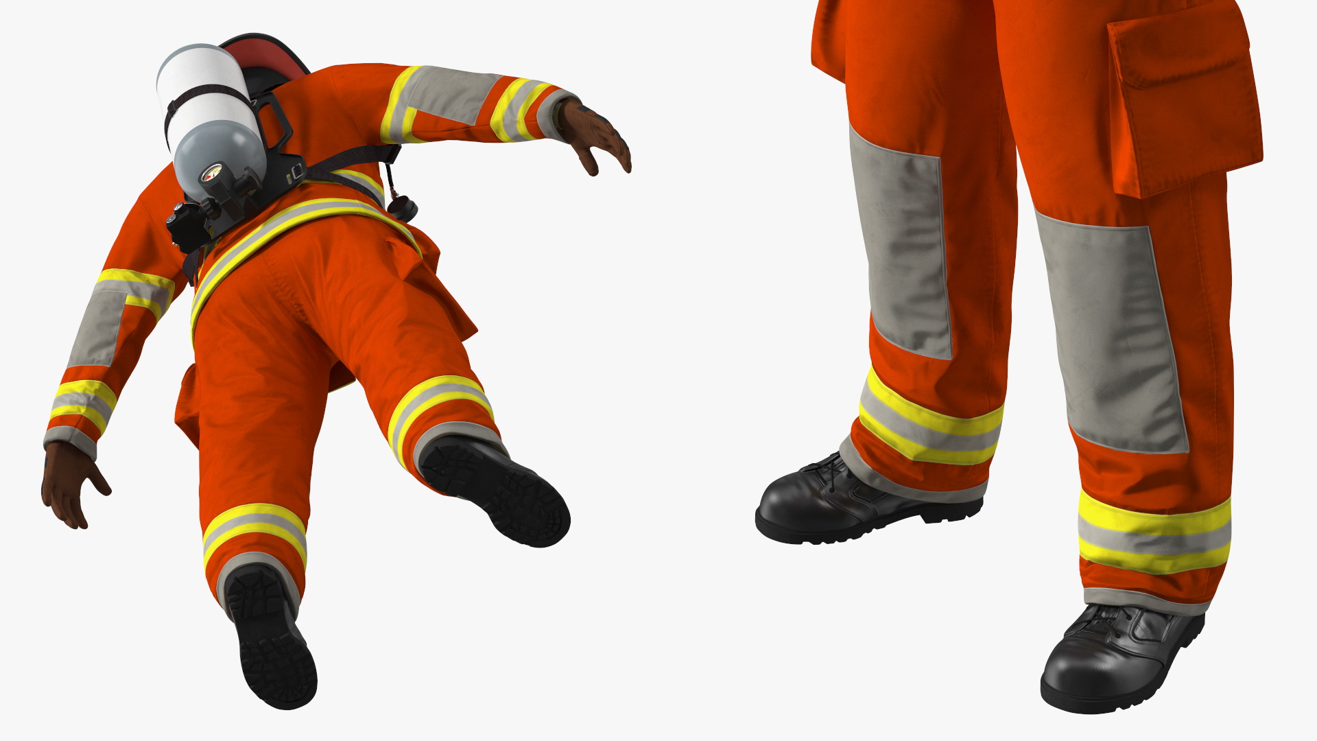 High Visibility Firefighter Suit 3D