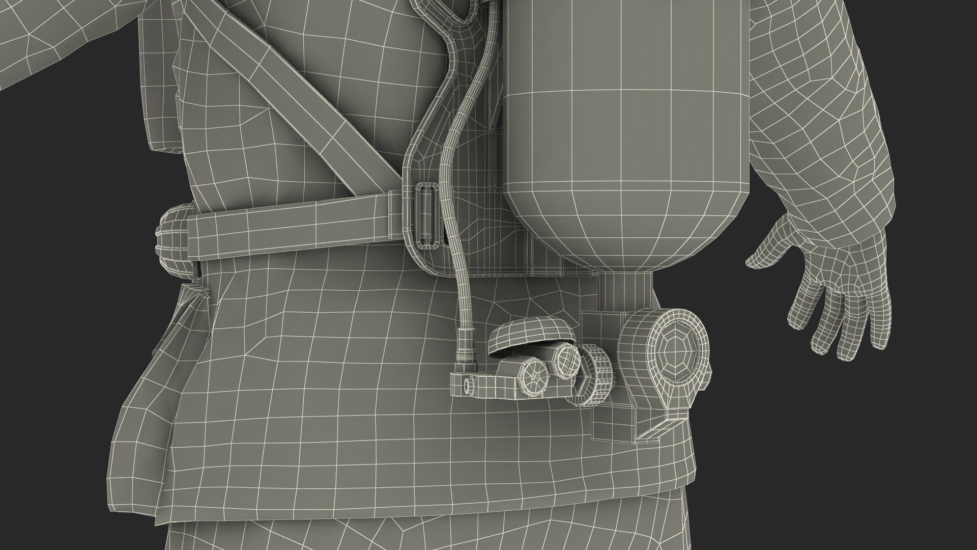 High Visibility Firefighter Suit 3D
