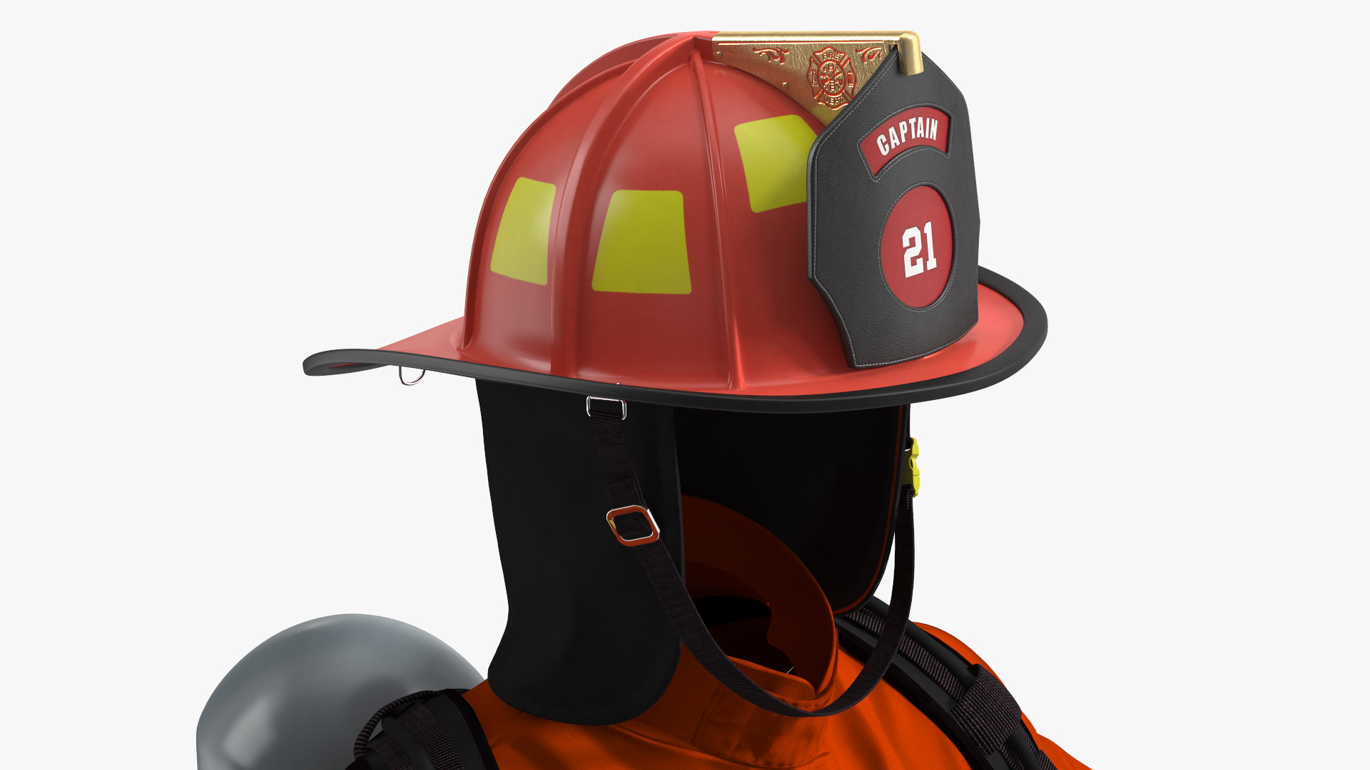 High Visibility Firefighter Suit 3D
