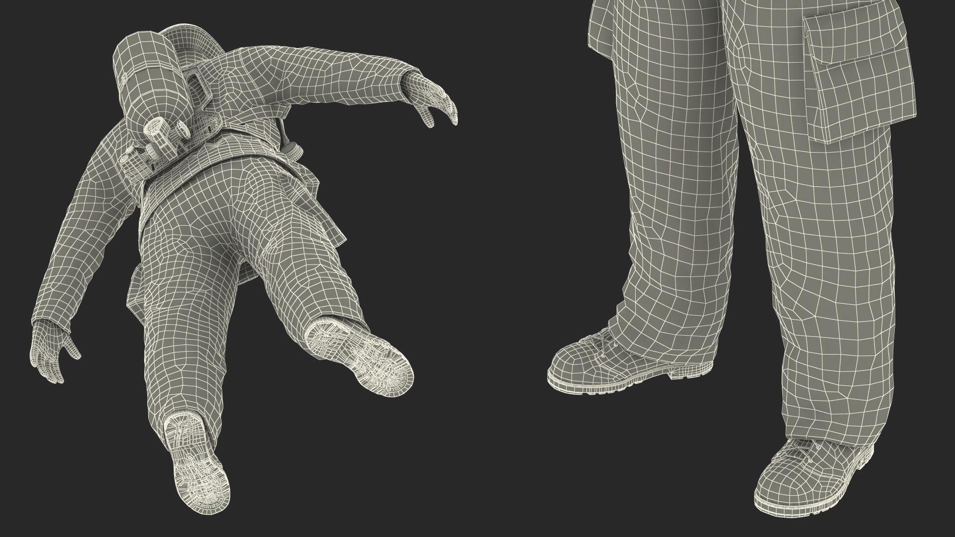 High Visibility Firefighter Suit 3D