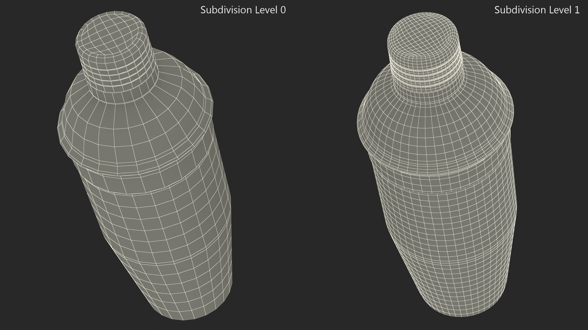 3D Stainless Steel Cocktail Shaker