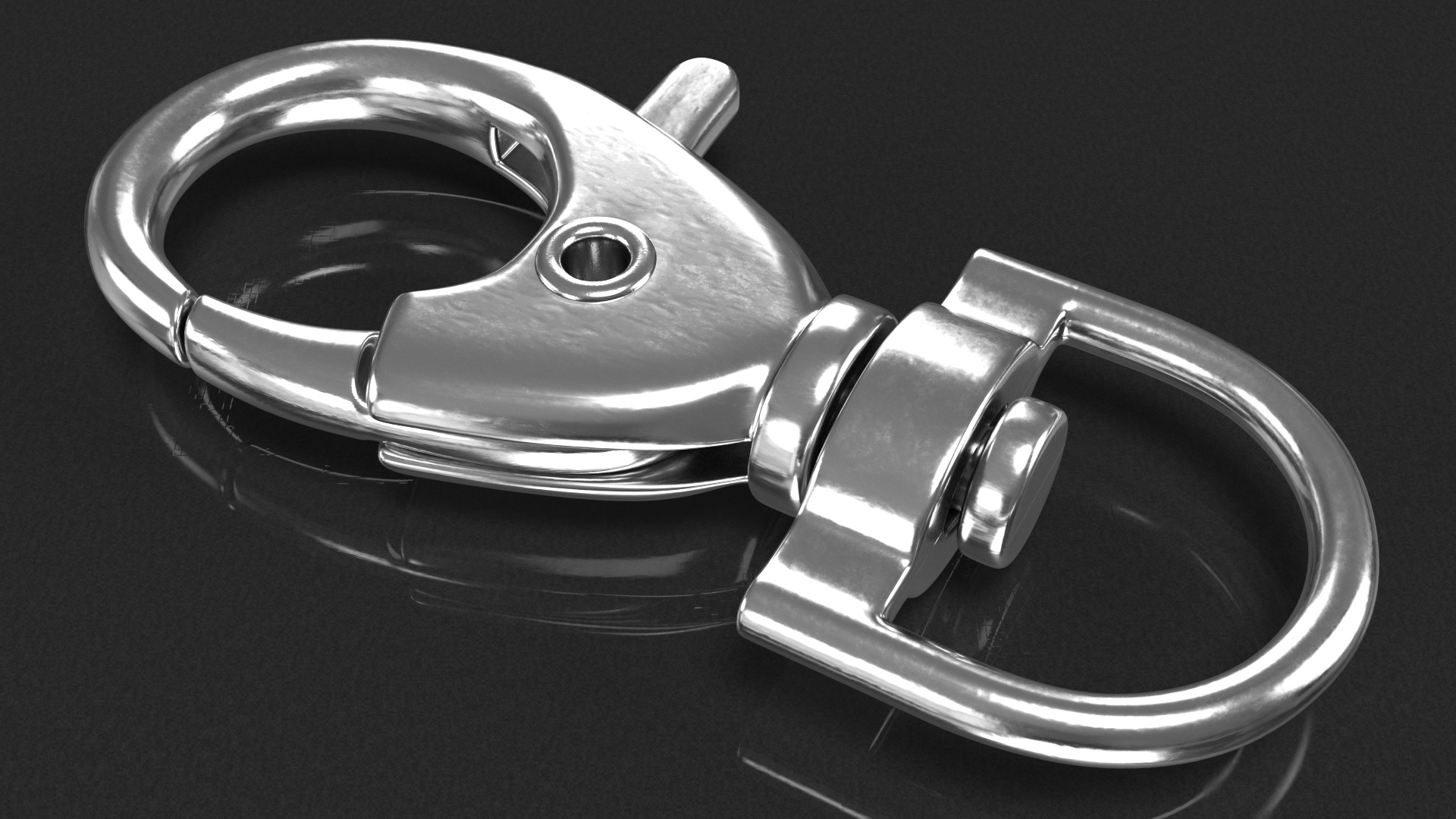 3D model Lobster Claw Clasp Silver