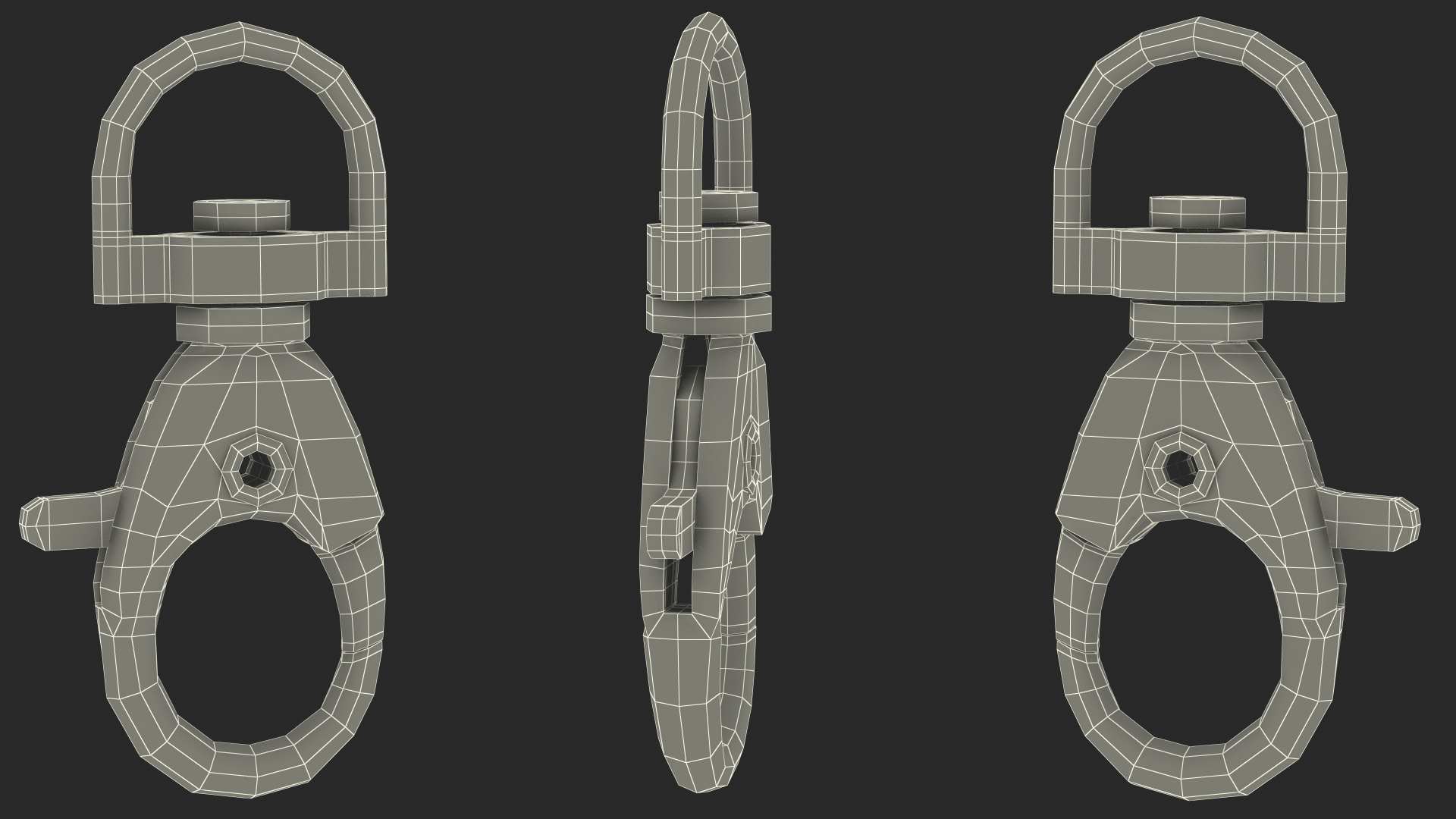 3D model Lobster Claw Clasp Silver