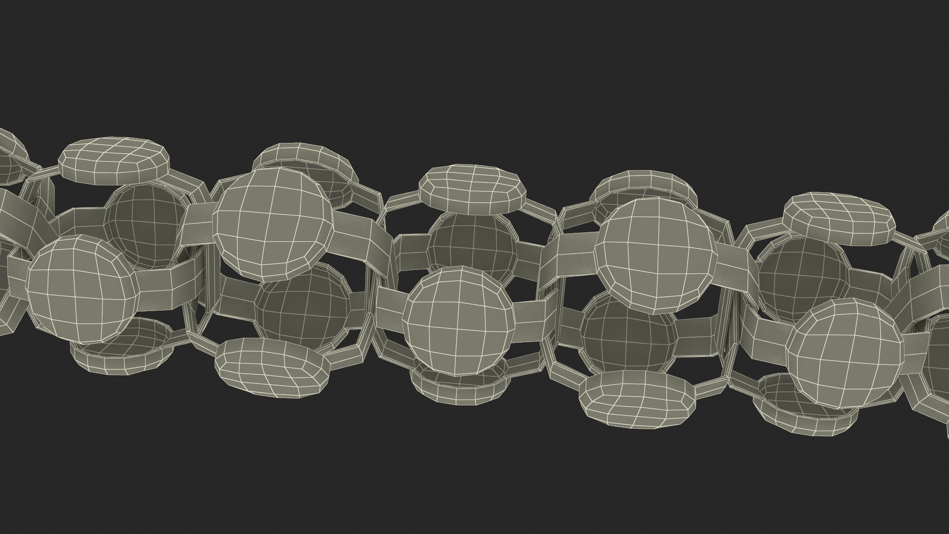 3D model Golden Popcorn Chain