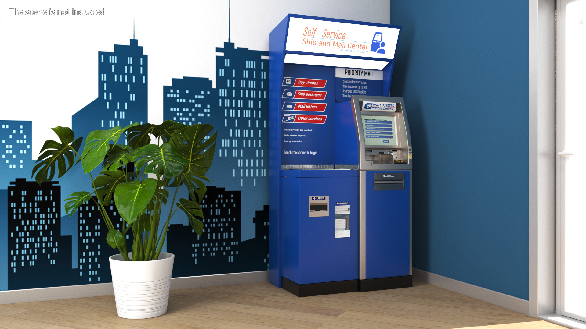 United States Postal Self Service Kiosk 3D model