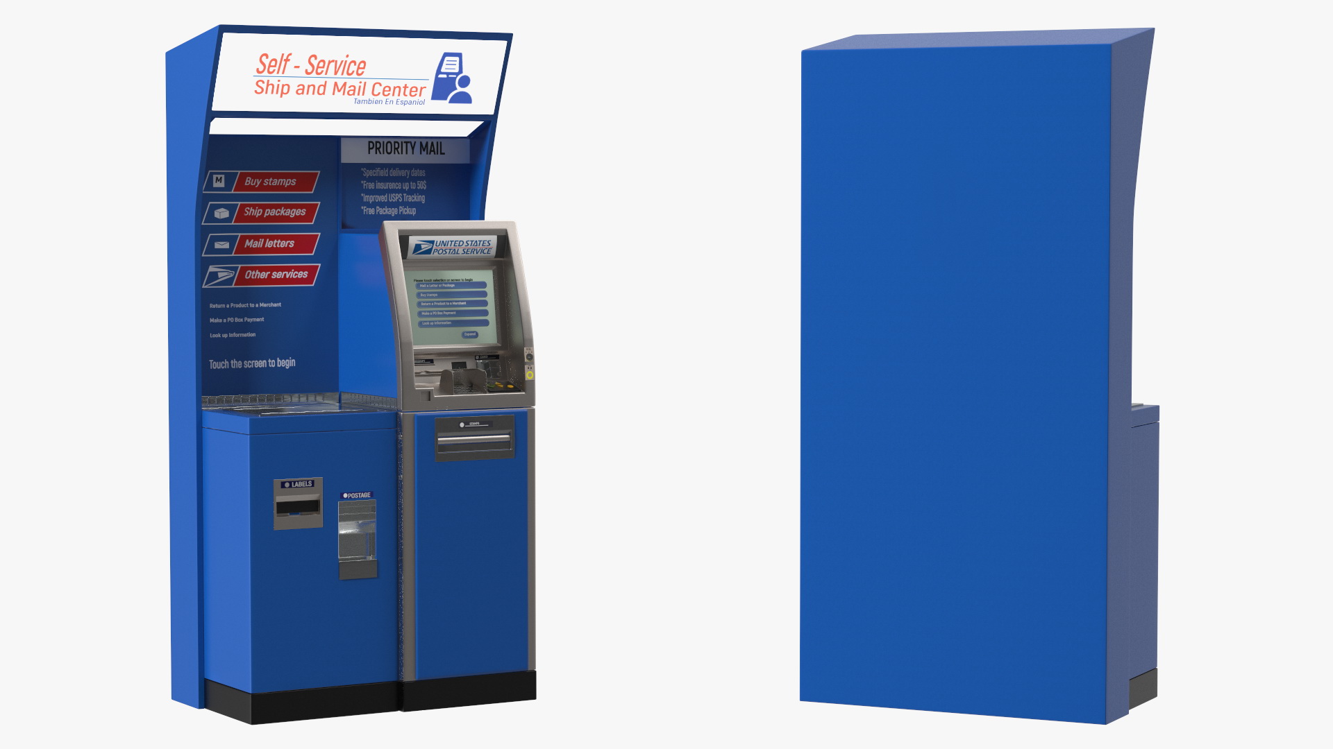 United States Postal Self Service Kiosk 3D model