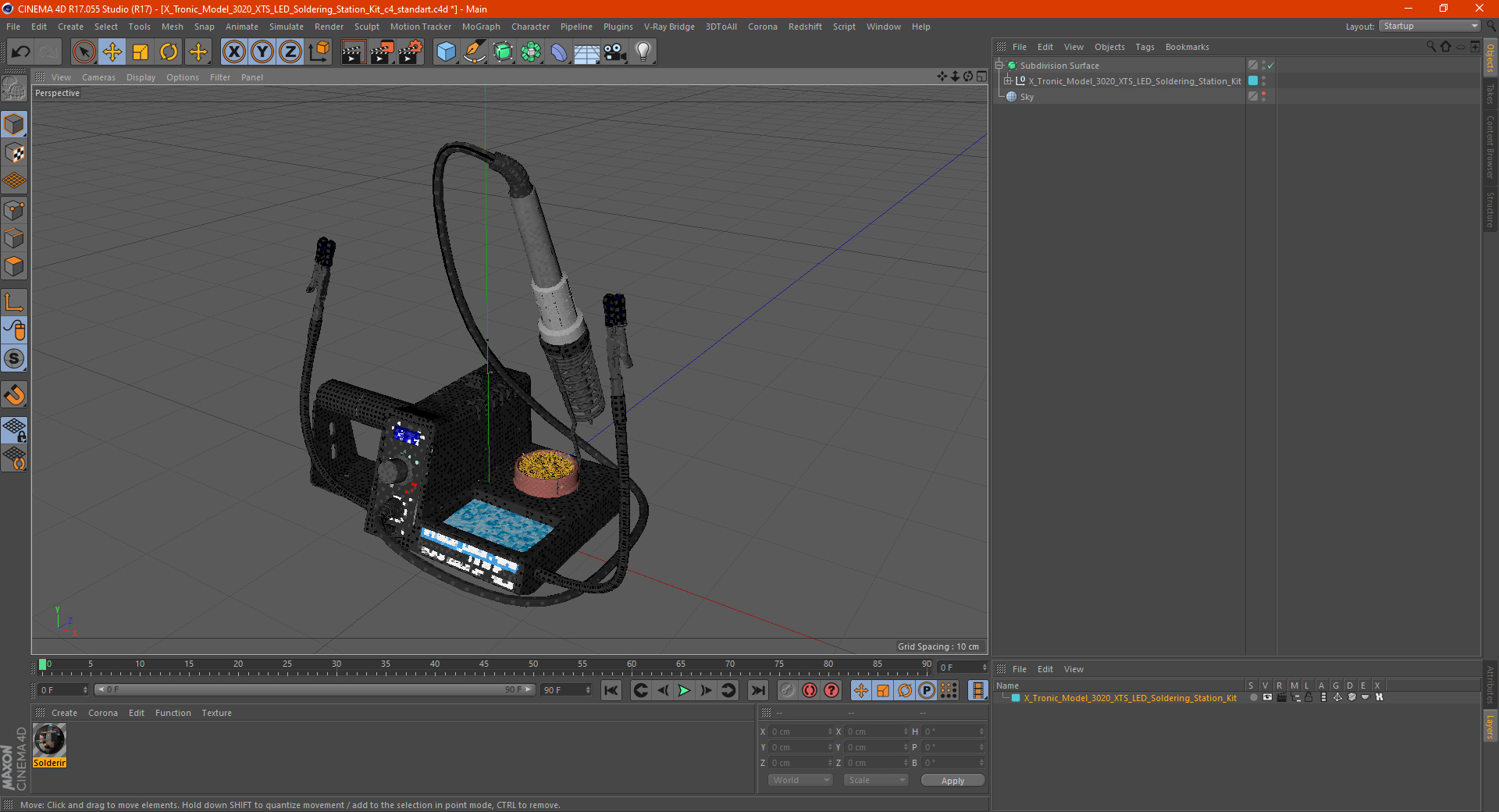 X Tronic Model 3020 XTS LED Soldering Station Kit 3D model