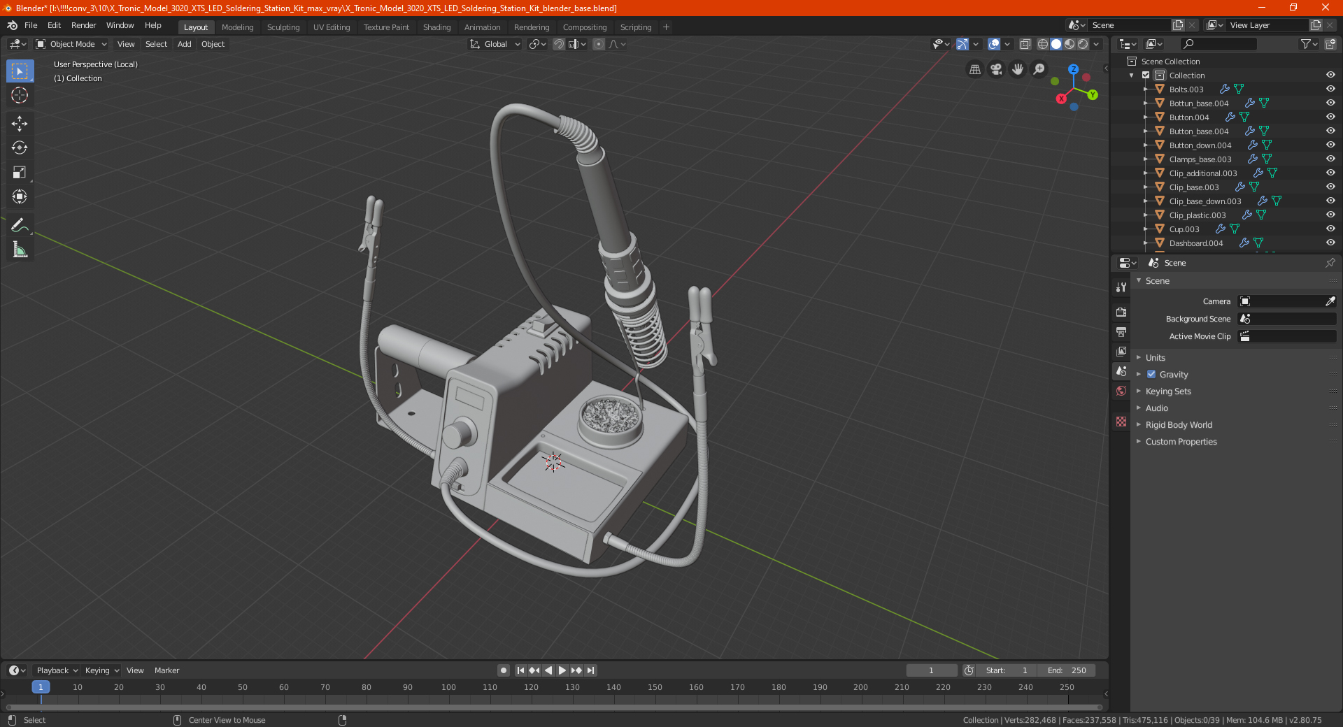 X Tronic Model 3020 XTS LED Soldering Station Kit 3D model