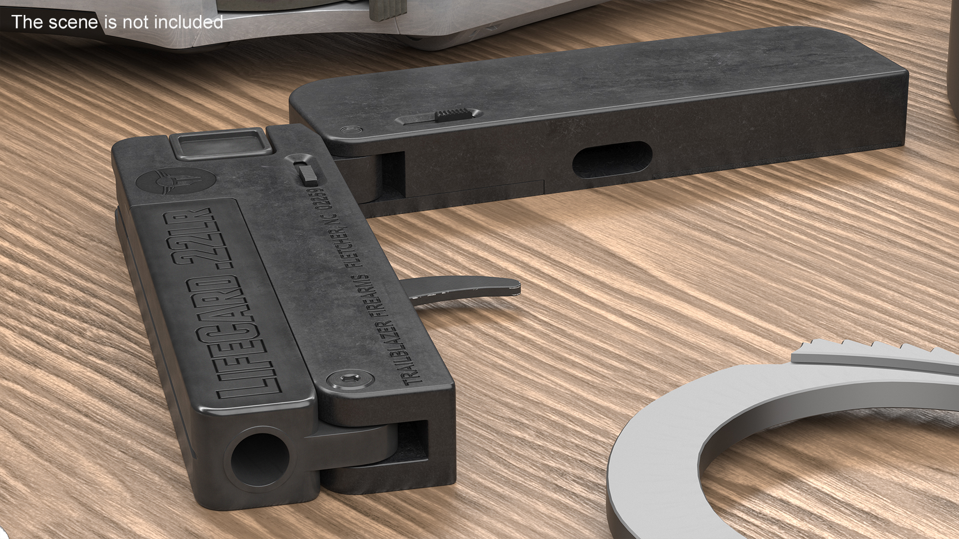 3D Foldable Wallet Pistol Unfolded