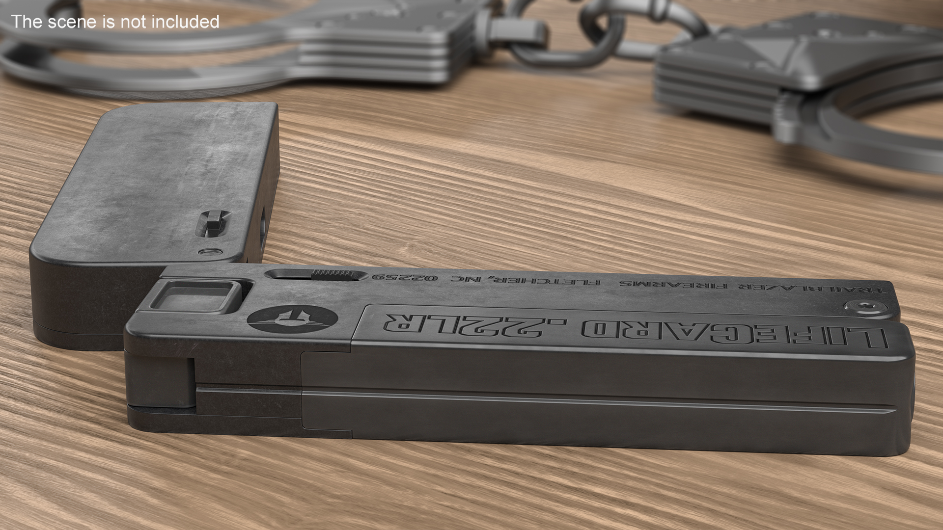 3D Foldable Wallet Pistol Unfolded