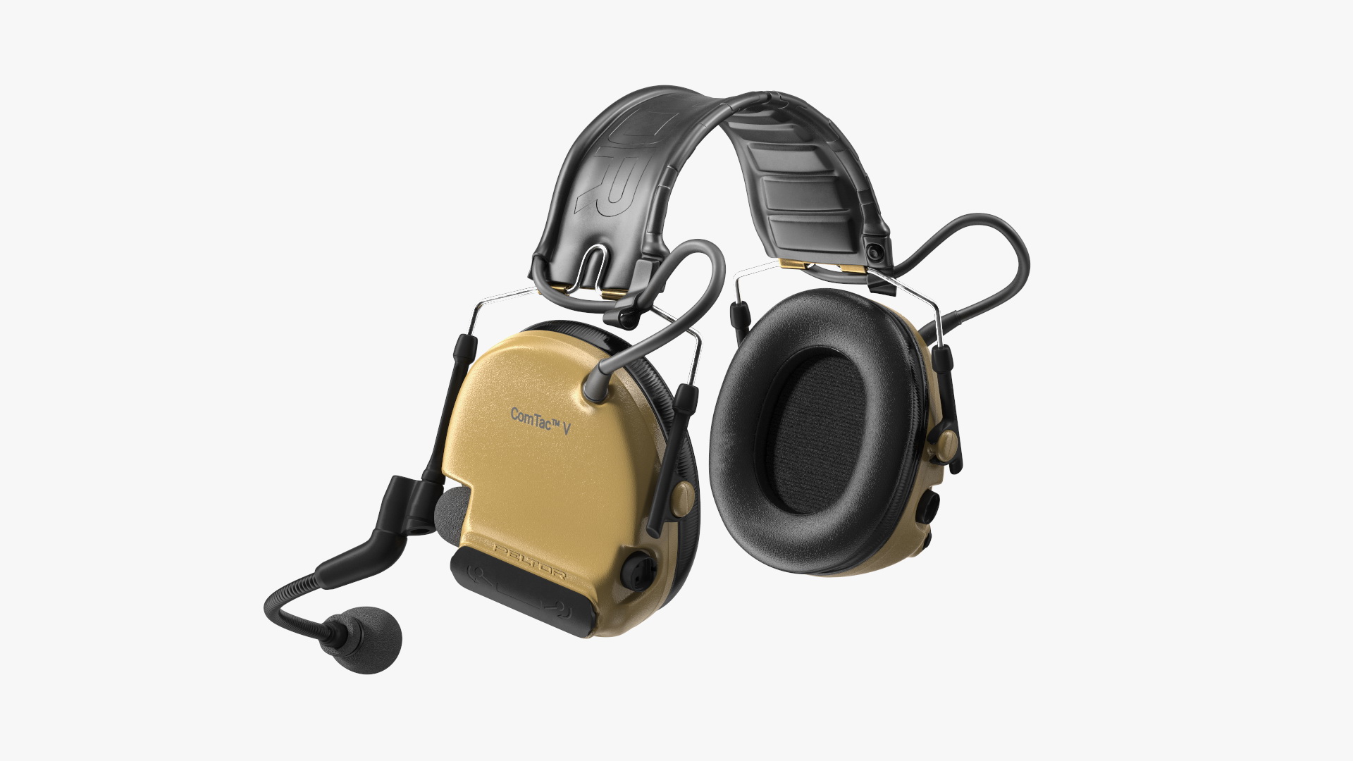 3D Comtak Tactical Headset on Head