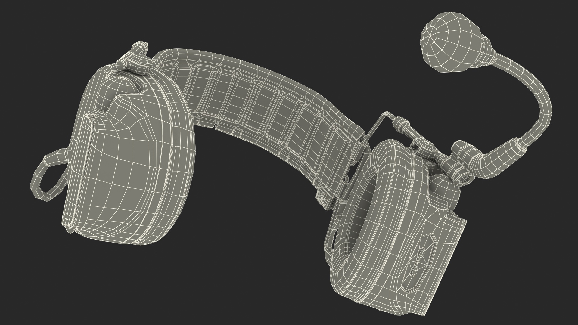 3D Comtak Tactical Headset on Head