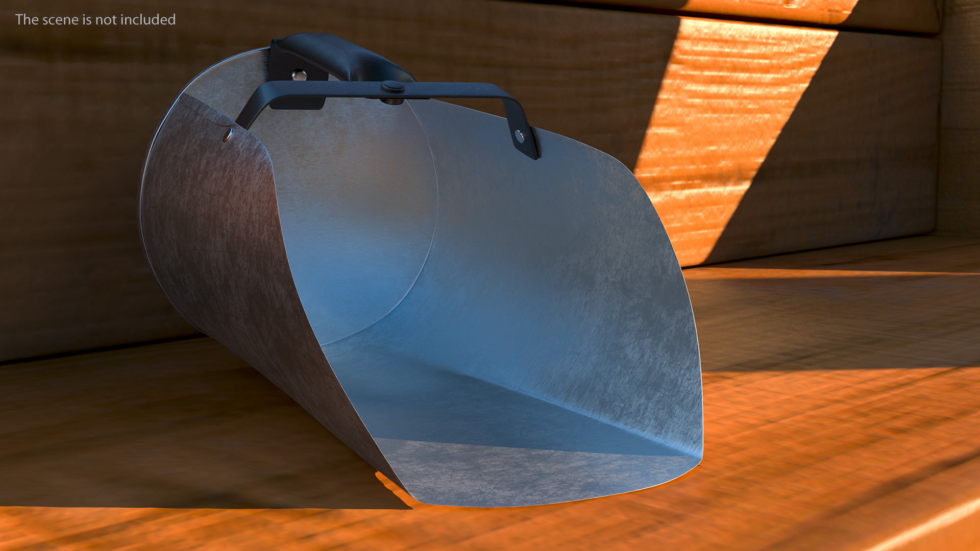 Galvanized Steel Feed Scoop 3D