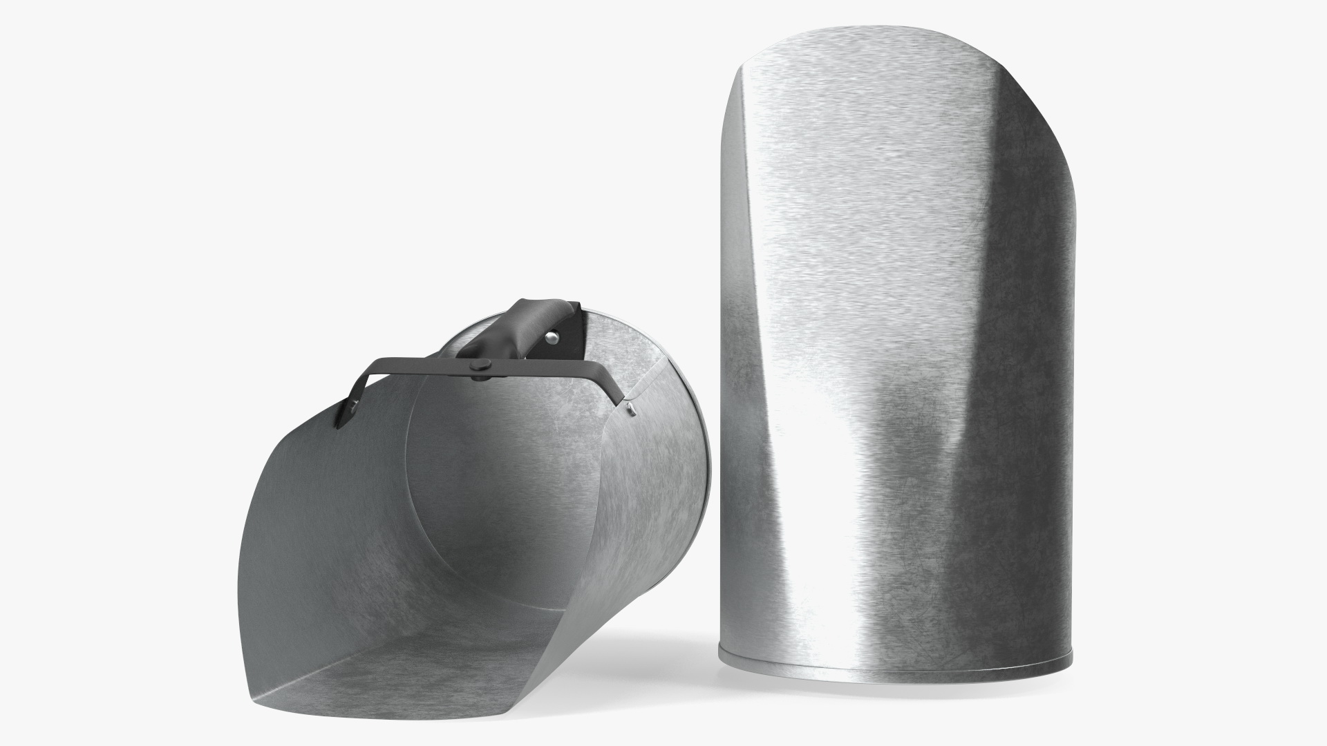 Galvanized Steel Feed Scoop 3D