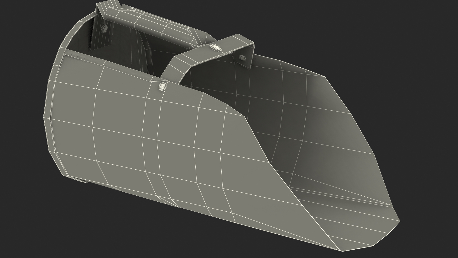 Galvanized Steel Feed Scoop 3D