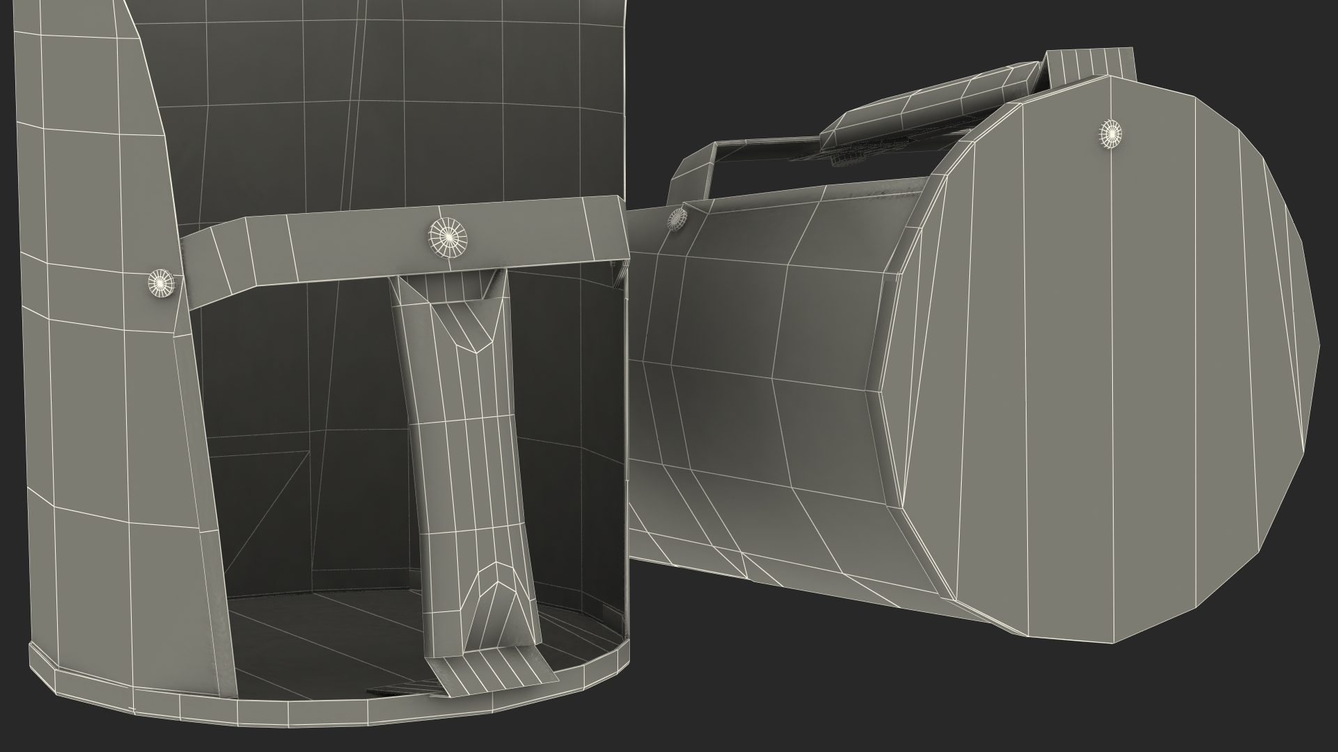 Galvanized Steel Feed Scoop 3D