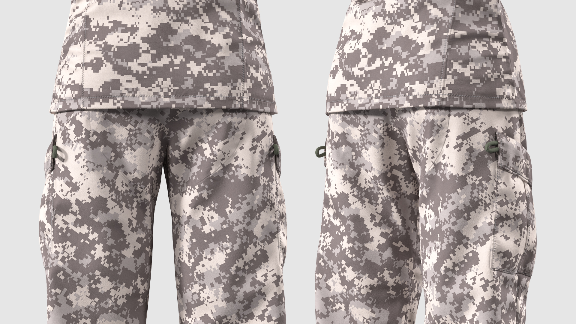 Female Soldier Military ACU Neutral Pose Fur 3D model