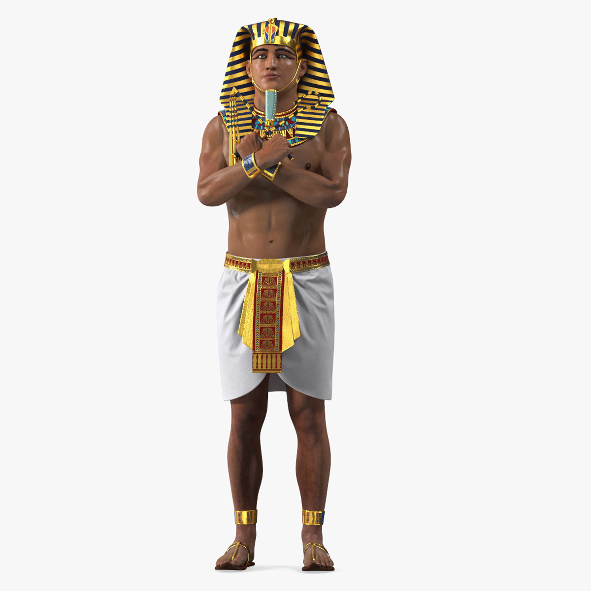 Egyptian Pharaoh Rigged for Cinema 4D 3D