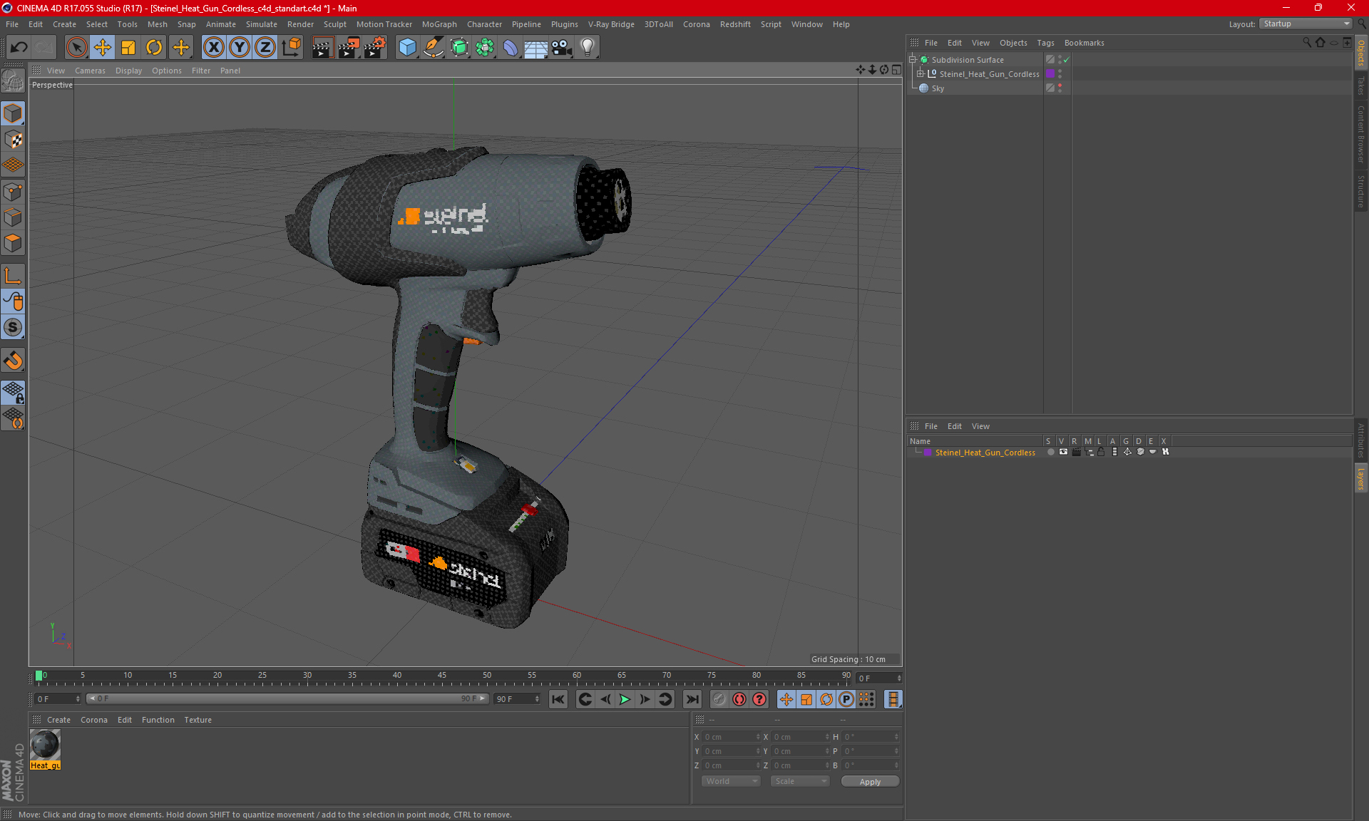 3D model Steinel Heat Gun Cordless