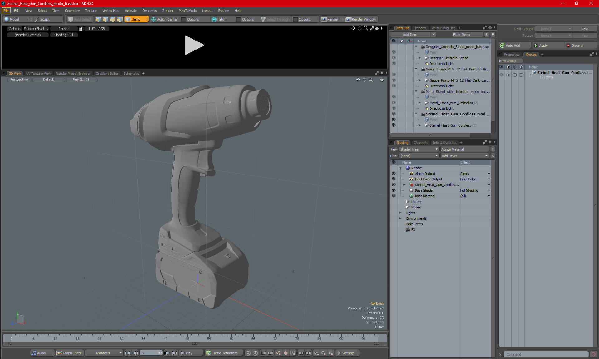3D model Steinel Heat Gun Cordless
