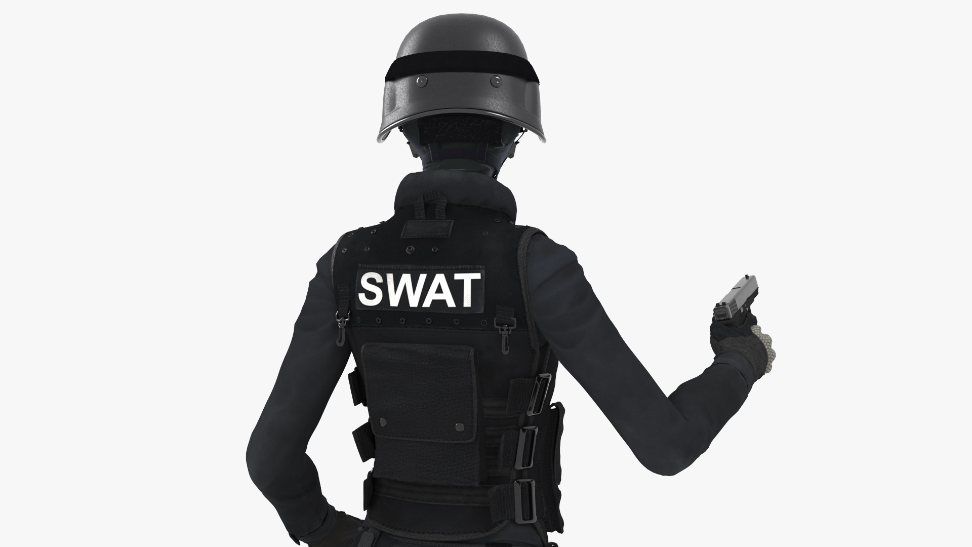 Female Military Swat Asian Rigged for Cinema 4D 3D