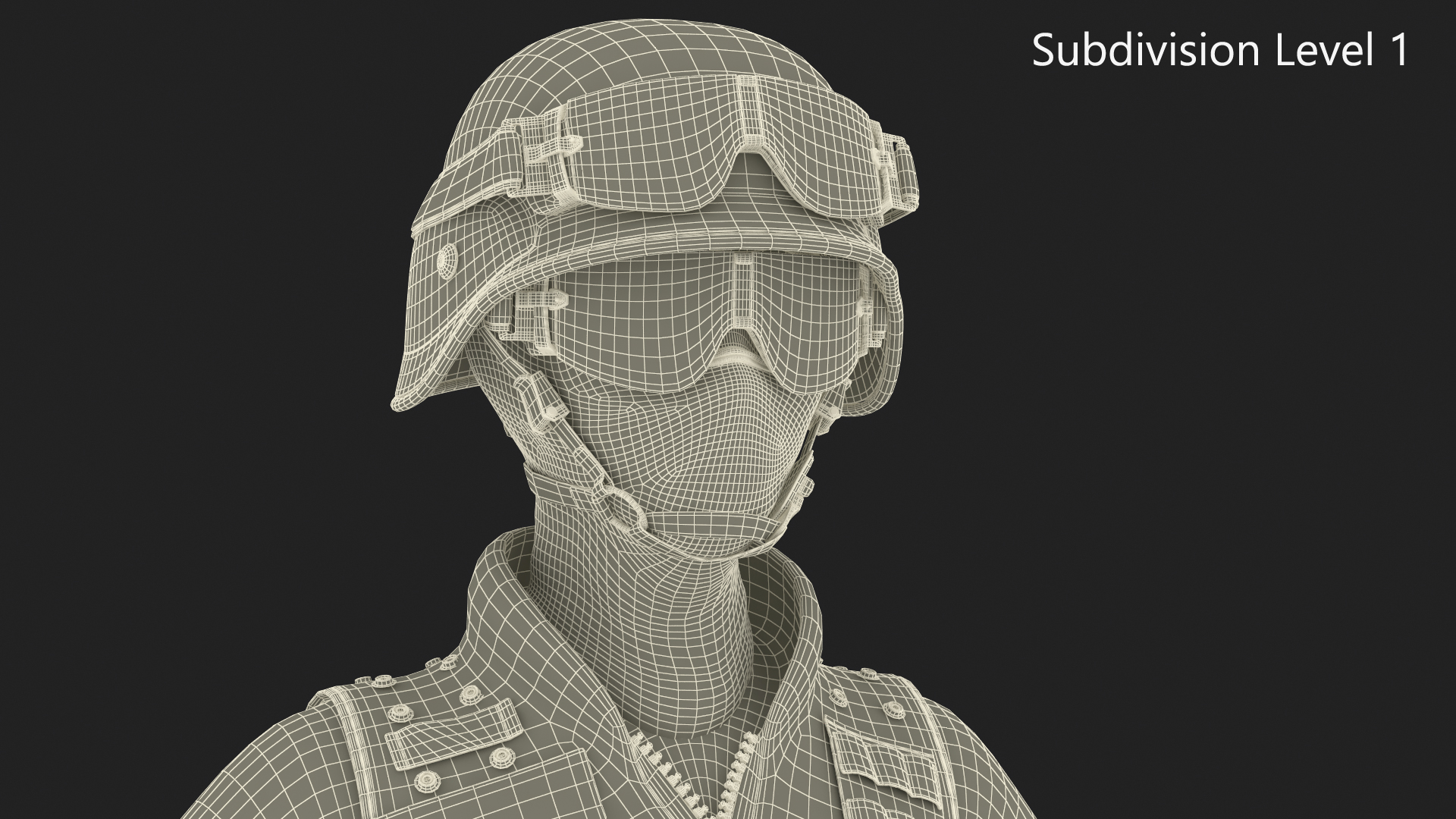 Female Military Swat Asian Rigged for Cinema 4D 3D