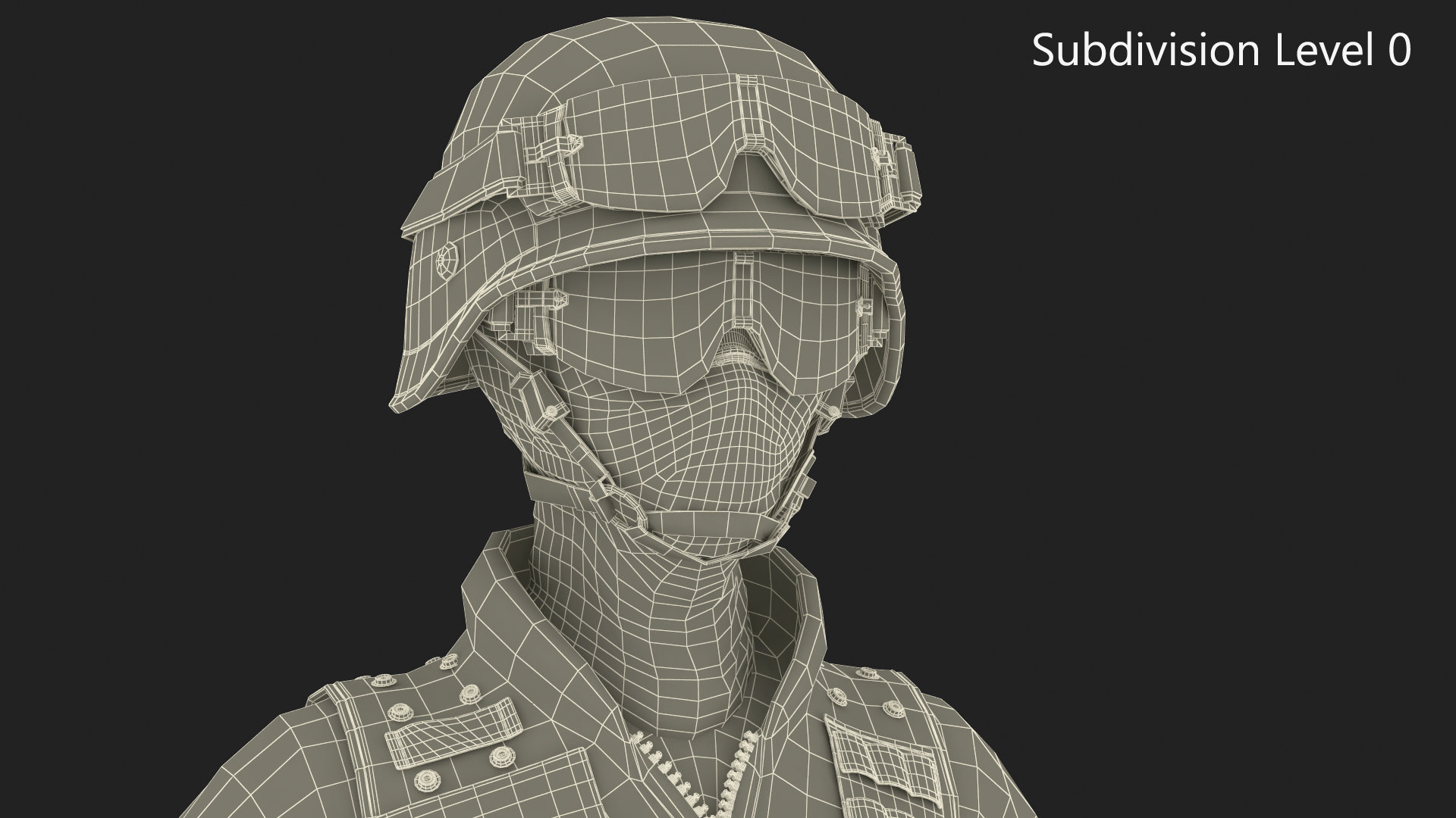 Female Military Swat Asian Rigged for Cinema 4D 3D