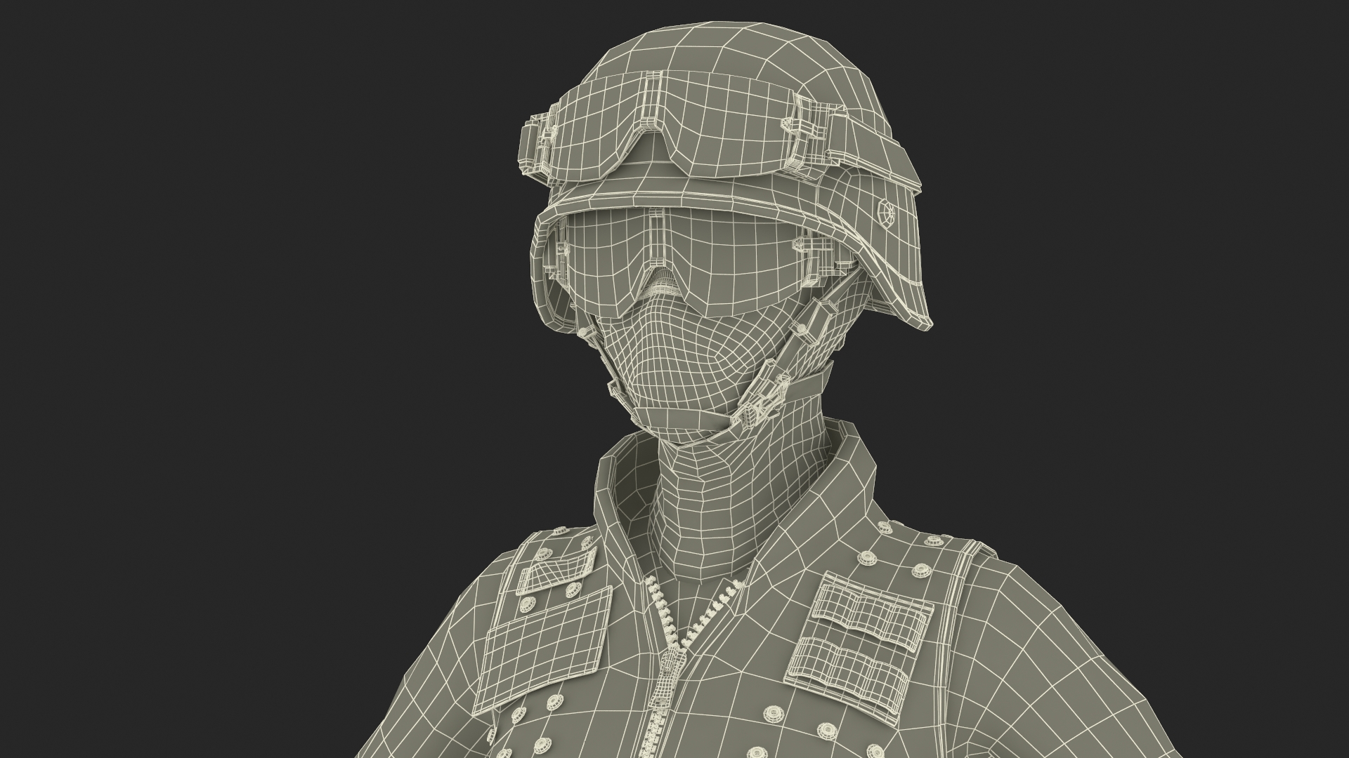 Female Military Swat Asian Rigged for Cinema 4D 3D