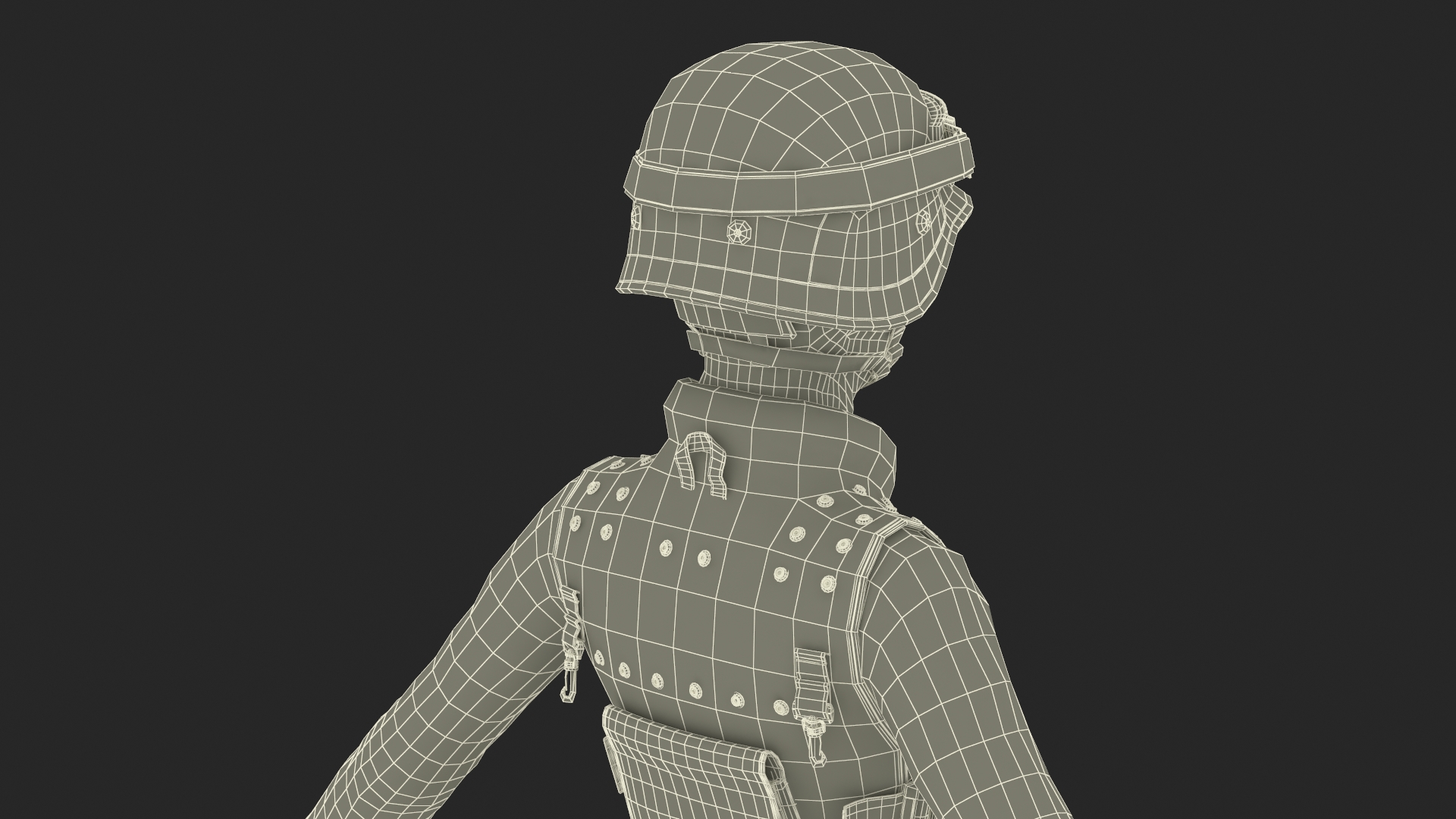 Female Military Swat Asian Rigged for Cinema 4D 3D