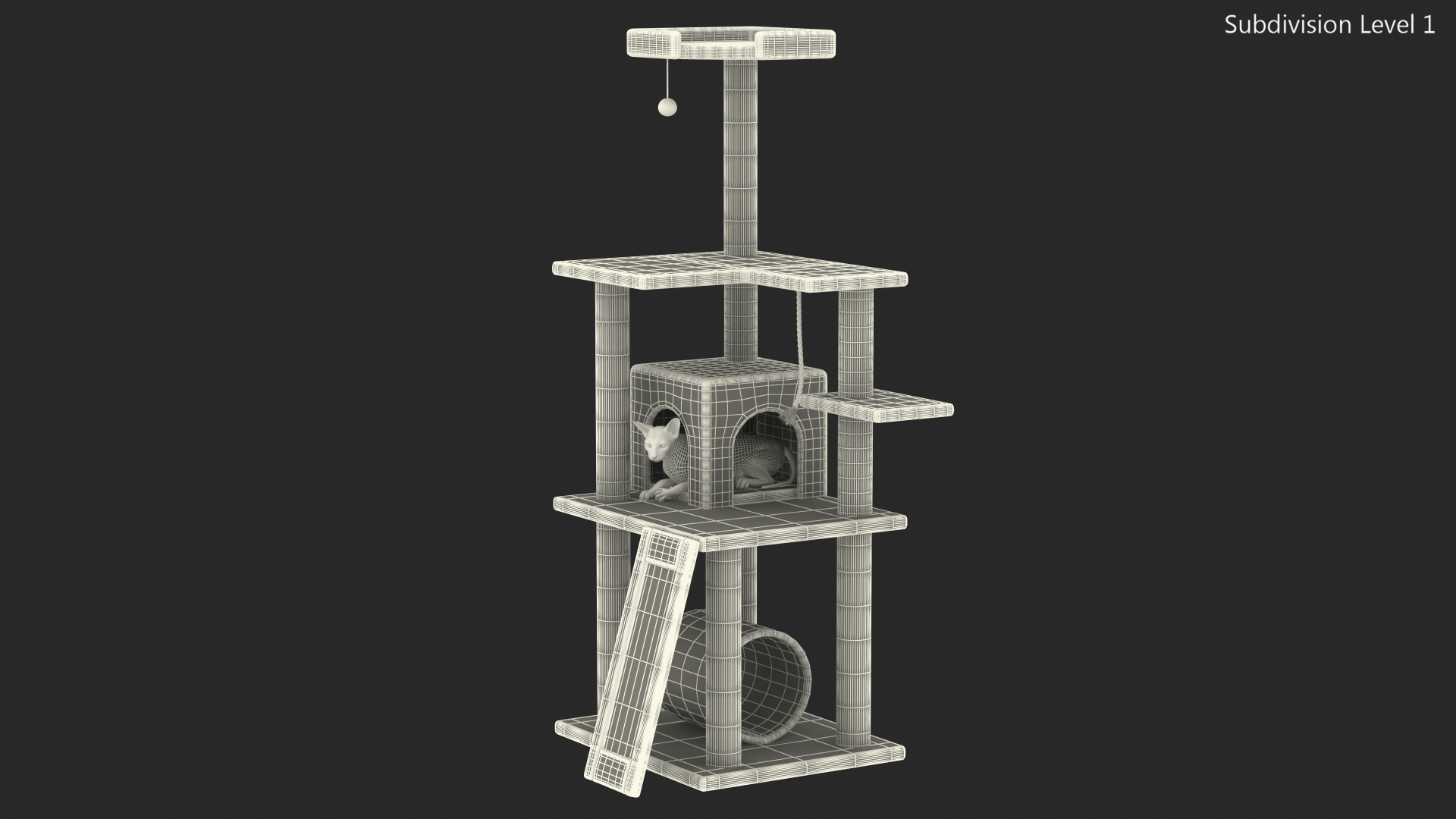 3D model Cat Tree 5-Level with Cat