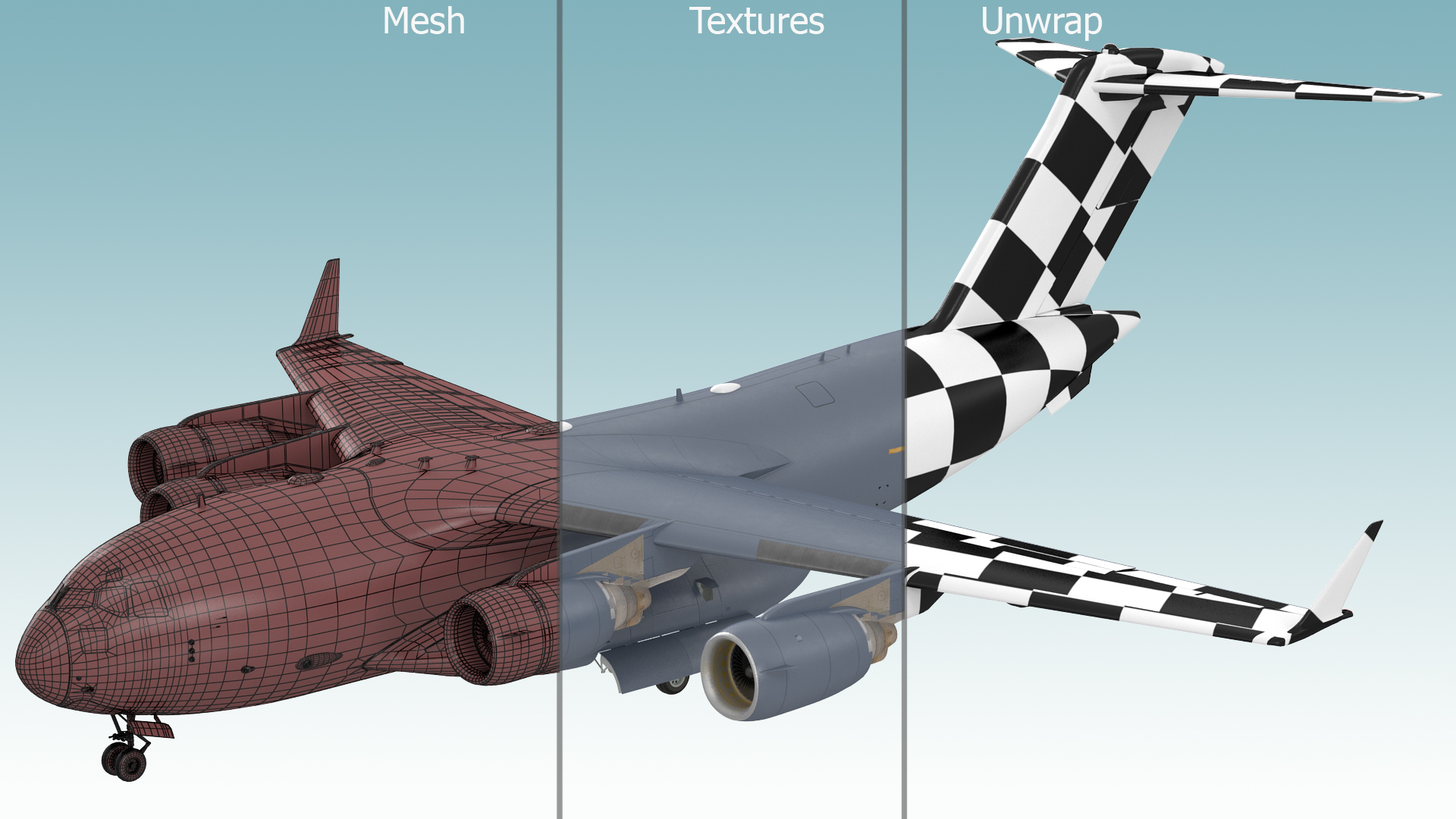 3D model Boeing C17 Globemaster III Large Military Transport Aircraft