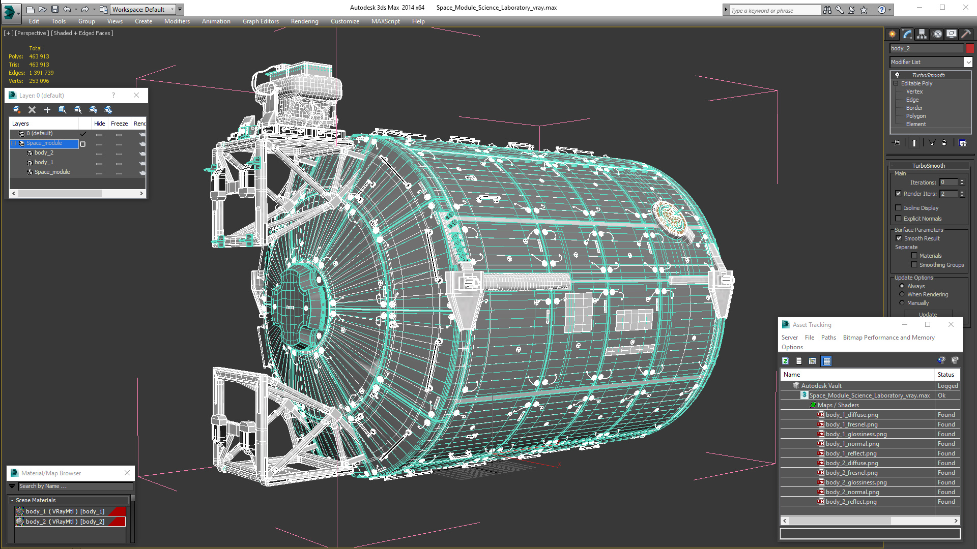 3D Space Module Science Laboratory
