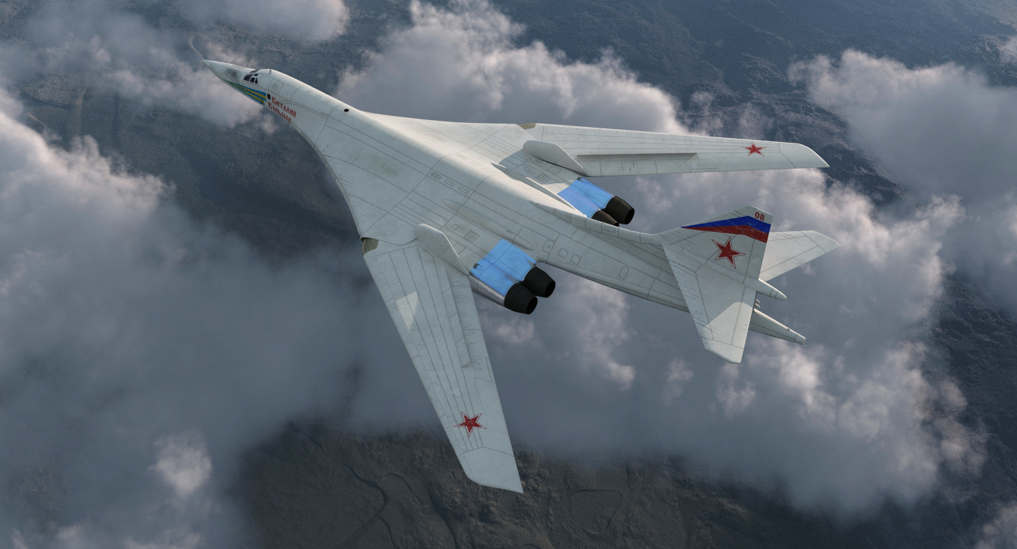 3D Strategic Bomber Tupolev Tu 160 Blackjack Rigged model