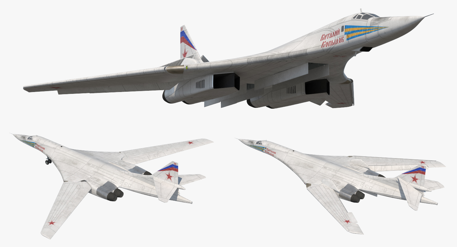 3D Strategic Bomber Tupolev Tu 160 Blackjack Rigged model