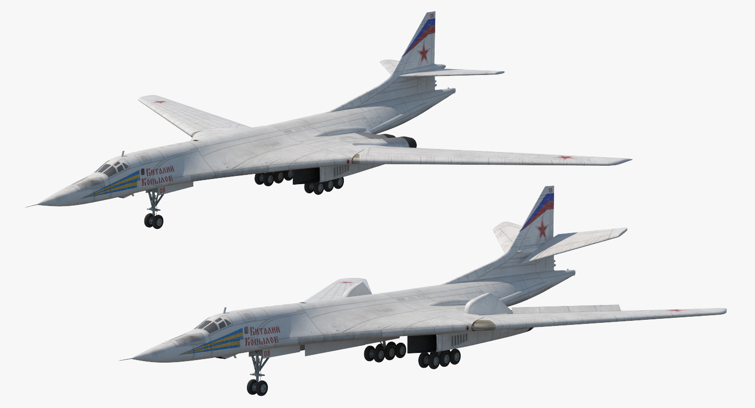 3D Strategic Bomber Tupolev Tu 160 Blackjack Rigged model