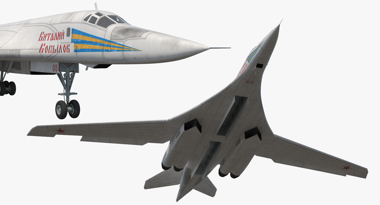 3D Strategic Bomber Tupolev Tu 160 Blackjack Rigged model