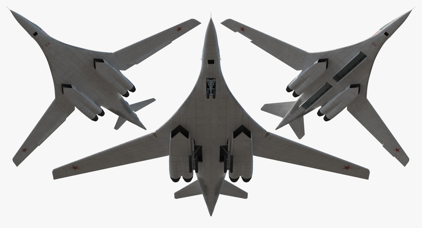 3D Strategic Bomber Tupolev Tu 160 Blackjack Rigged model