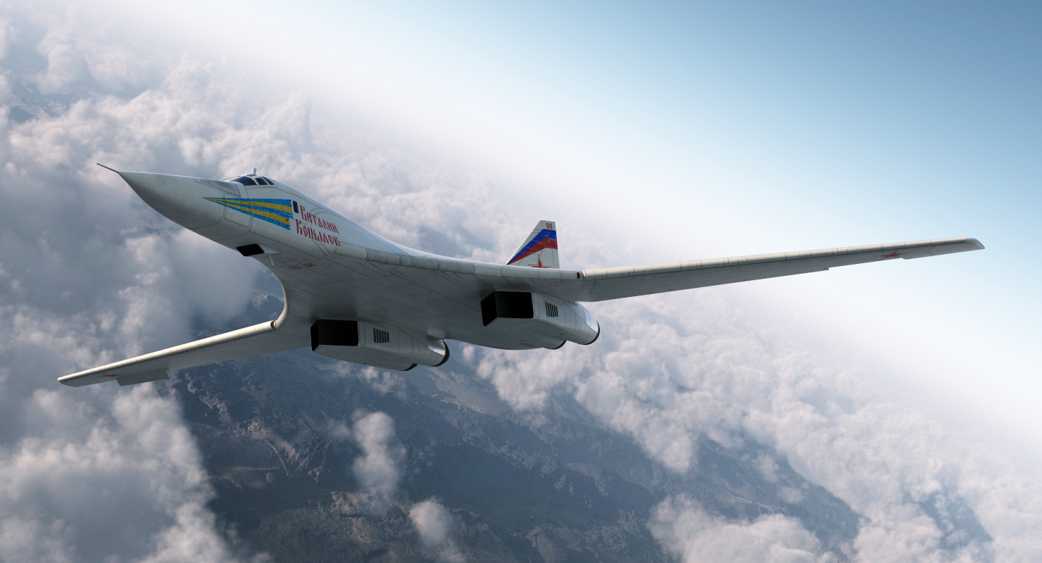 3D Strategic Bomber Tupolev Tu 160 Blackjack Rigged model