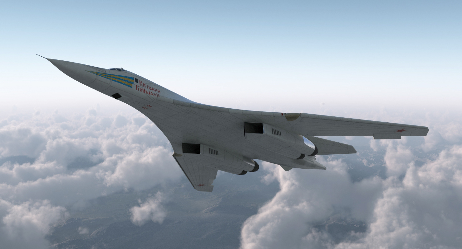 3D Strategic Bomber Tupolev Tu 160 Blackjack Rigged model